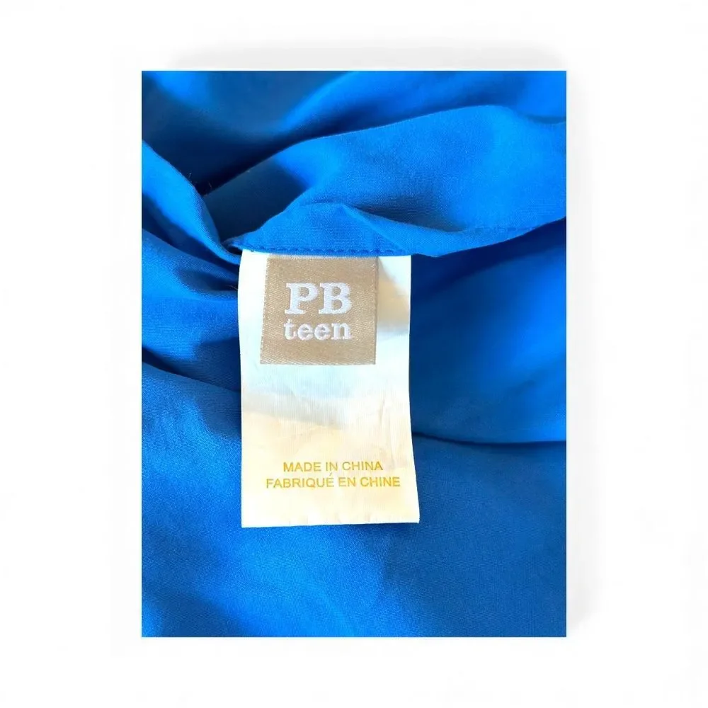 Pottery Barn Teen Pillow Sham, Blue Quilted Padded Standard Case 20x26